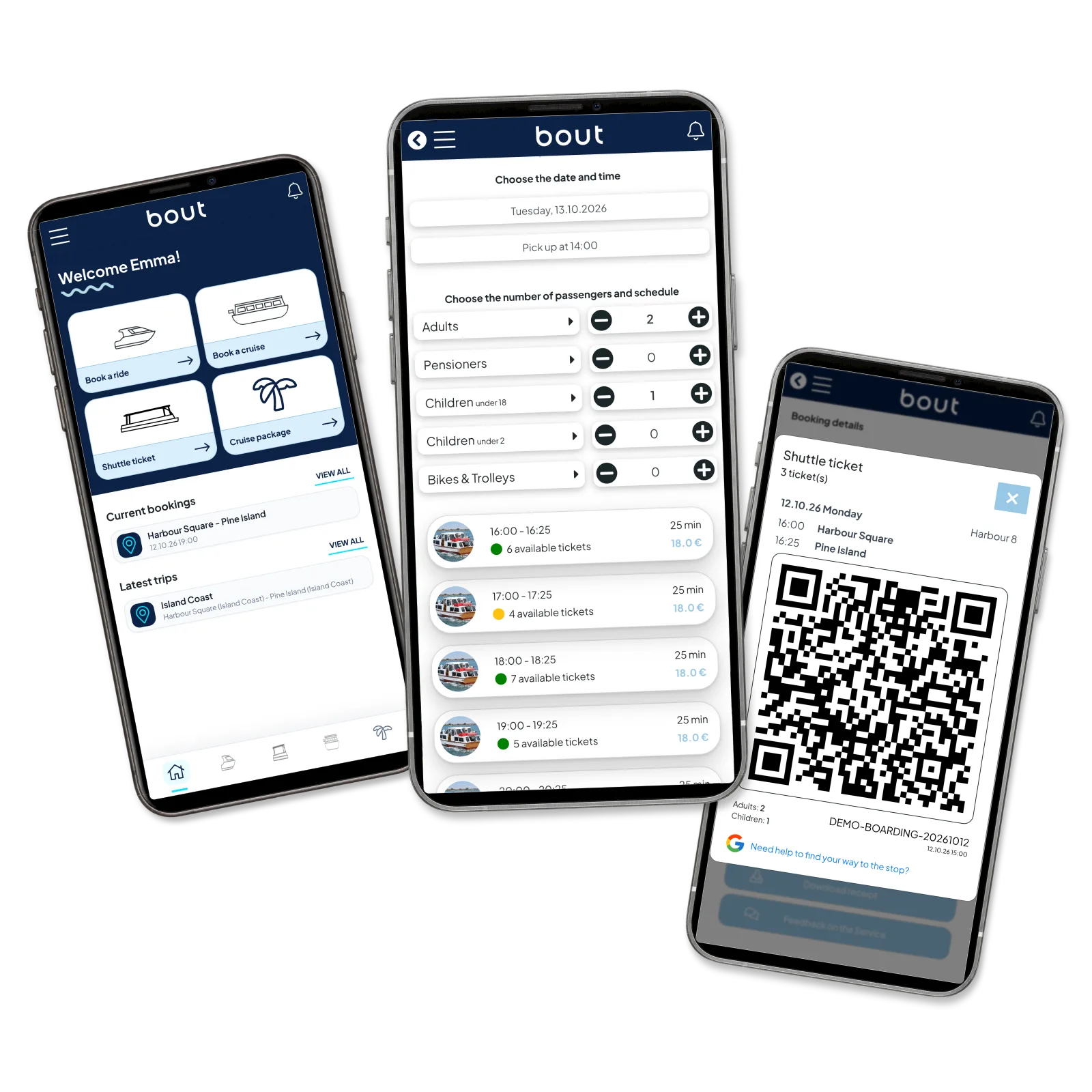 Bout Shuttle water bus ticketing platform