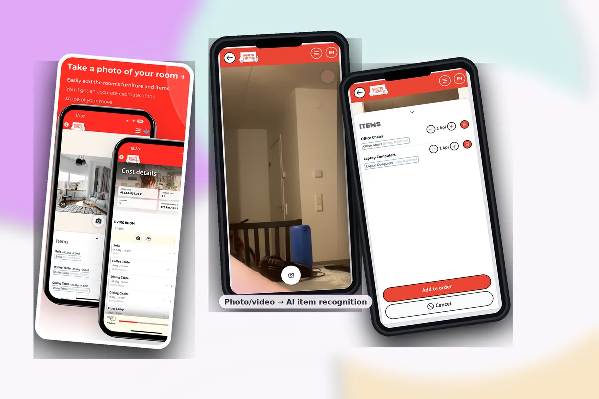 EasyMove AI-assisted media recognition flow for moving inventory.