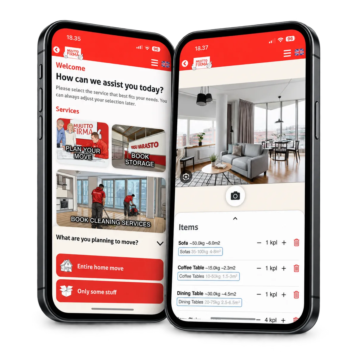 EasyMove moving service ordering platform
