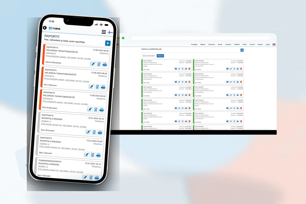 RepSec mobile security reporting workflow for field guards
